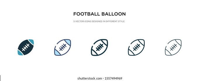 football balloon icon in different style vector illustration. two colored and black football balloon vector icons designed in filled, outline, line and stroke style can be used for web, mobile, ui