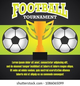 football banner for football tournament. vector illustration
