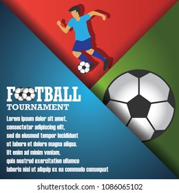 football banner for football tournament. vector illustration