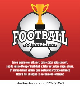 football banner for football tournament. vector illustration