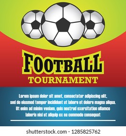 football banner for football tournament. vector illustration