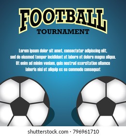 football banner for football tournament. vector illustration