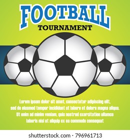 football banner for football tournament. vector illustration