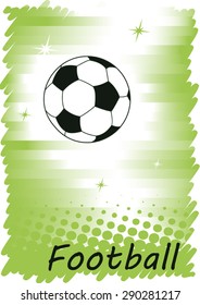 Football banner.Abstract green background.