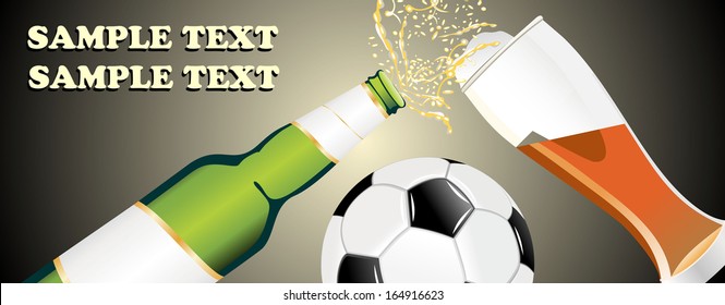 Football and beer background.Sports Bar Menu card