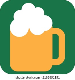 Football beer, illustration, vector on a white background.
