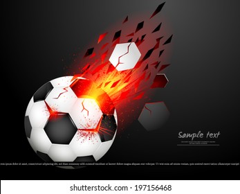 Football blast with lighting effect