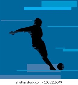 Football blue vector