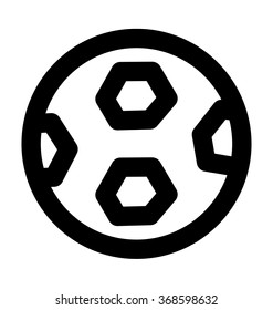 Football Bold Line Vector Icon