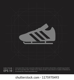 Football Boot Icon - Black Creative Background - Free vector icon