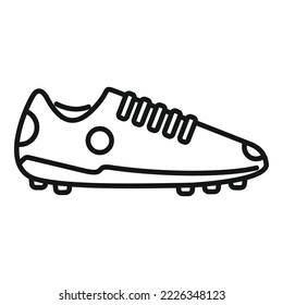 Football boot icon outline vector. Sport shoe. Sole spikes