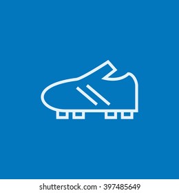 Football boot line icon.