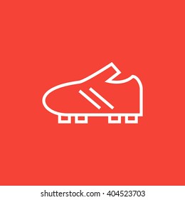Football boot line icon.