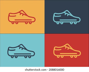 Football Boot Logo Template, Simple Flat Icon of sport,soccer,football