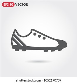 football boot single vector icon on light background