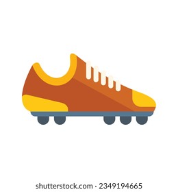 Football boot spikes icon flat vector. Soccer shoe. Sport pair isolated