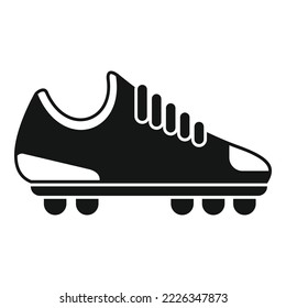 Football boot spikes icon simple vector. Soccer shoe. Sport pair