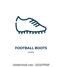 Football boots icon. Linear vector illustration from sports collection. Outline football boots icon vector. Thin line symbol for use on web and mobile apps, logo, print media.