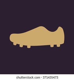 The Football boots icon. Soccer symbol. Flat Vector illustration