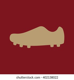 The Football boots icon. Soccer symbol. Flat Vector illustration