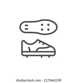 Football boots line icon
