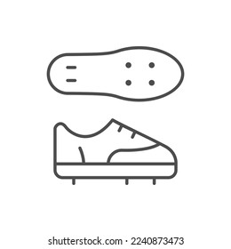 Football boots line outline icon