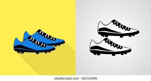 Football boots sign icon vector set. Flat, solid