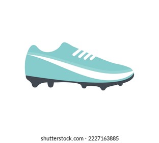 Football boots. Soccer boots or football shoes on white background logo design. Concept of sport, competition, winning, action, motion, overcoming. Sport shoe, Football theme concept vector design.