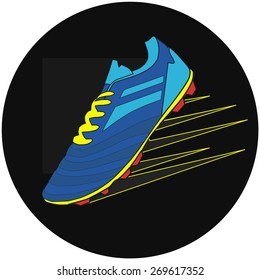 football boots, soccer shoes, vector