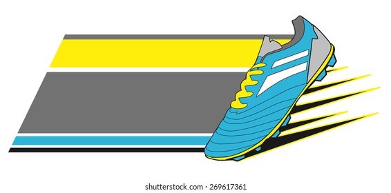 football boots, soccer shoes, vector