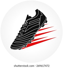 football boots, soccer shoes, vector