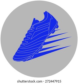 football boots, soccer shoes, vector icon
