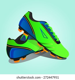 Football boots. vector
