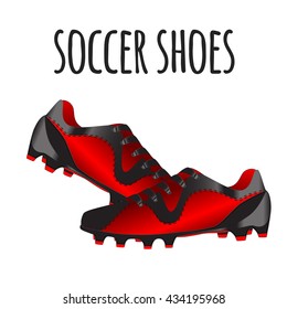 Football boots. Vector illustration. 