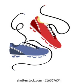 Football boots - vector illustration