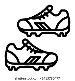 Football Boots Vector Line Icon Design