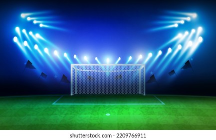 Football Bright stadium arena lights vector design.