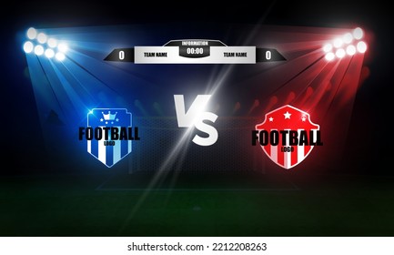Football Bright stadium arena lights vector design.