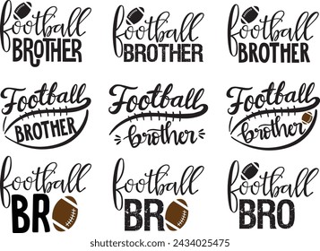 Football brother, american football, football love, football family vector illustration file