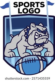 Football Bulldog Sports Logo Vector