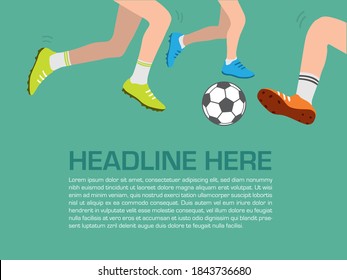 Football Camp Poster Template On Illustration Graphic Vector