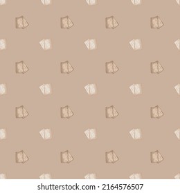 Football cards engraving seamless pattern. Vintage background sport topic in hand drawn style. Vector repeated design texture for print, fabric, wrapping, wallpaper, tissue.