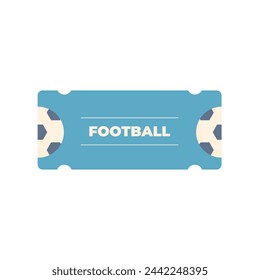 Football carton ticket icon cartoon vector. Ground play prize. Receipt vip game