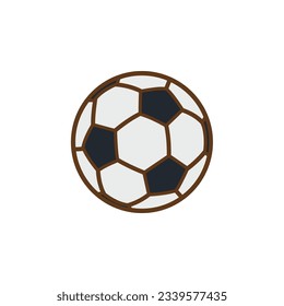 Football cartoon icon school instrument element student concept isolated vector illustration