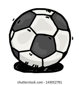 football / cartoon vector and illustration, hand drawn, sketch style, isolated on white background.