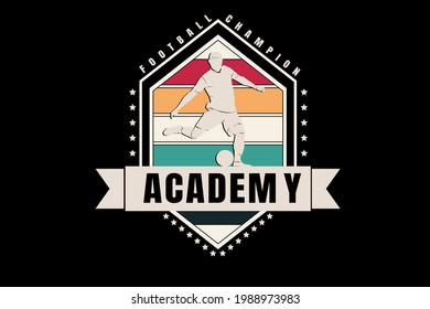 football champion academy color red orange and green cream