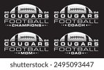 Football Champions 2024 - Cougars Designs is a sports design template that includes a graphic basketball and a space for your own teams name. This design is great for advertising and promotions.