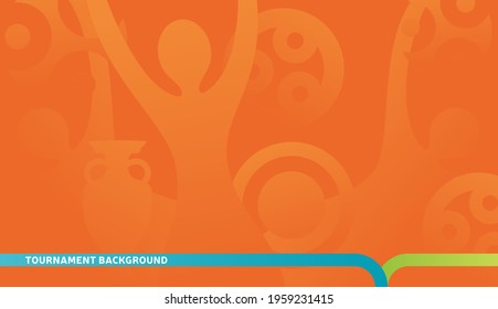 Football championship 2020 orange background vector stock illustration. euro 2020 Abstract background soccer or football texture. Poster Championship trend Wallpaper.