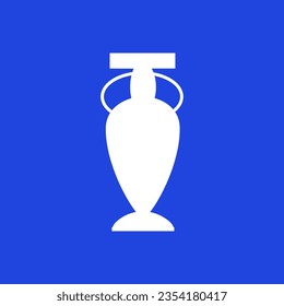 Football championship 2024 trophy cup. Modern vector  sport symbol.  Logo icon template, poster, banner isolated on actual  background. 