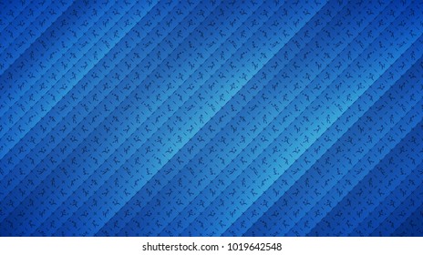 Football championship background. Vector illustration of abstract blue light soccer background with different football players icons, logos, signs or emblems for your graphic and web design